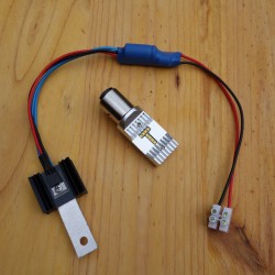 Kit conversión LED 6V BA20D 4300K Faro delantero motos con plato magnético