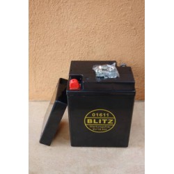 Bateria de Gel BLITZ negra con tapa 6 V 16 Ah sin mantenimiento